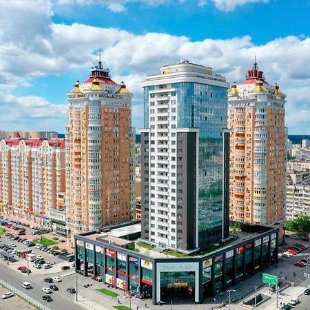Vip Apartment 120M2 With Panoramic Windows, 22 Floor. Obolon Kyjev Exteriér fotografie